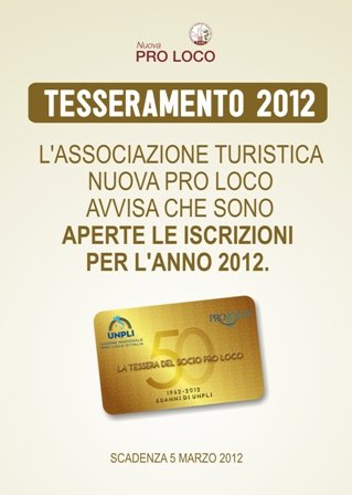 tesseramento 2012
